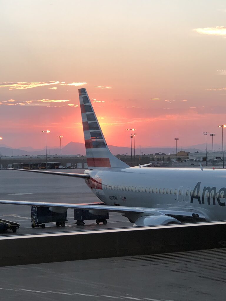 Sunrise at the airport