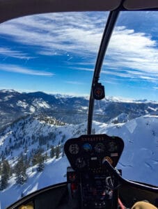 Helicopter ride over Lake Tahoe's backcountry and the Sierra Nevada 