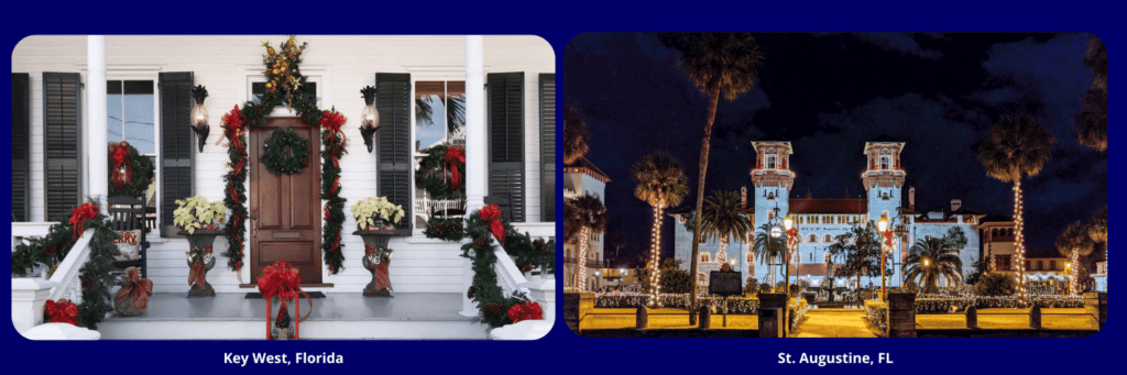 Christmas Towns Key West and St Augustine