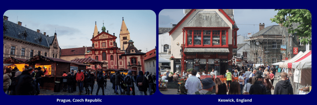 Christmas Towns Prague and Keswick
