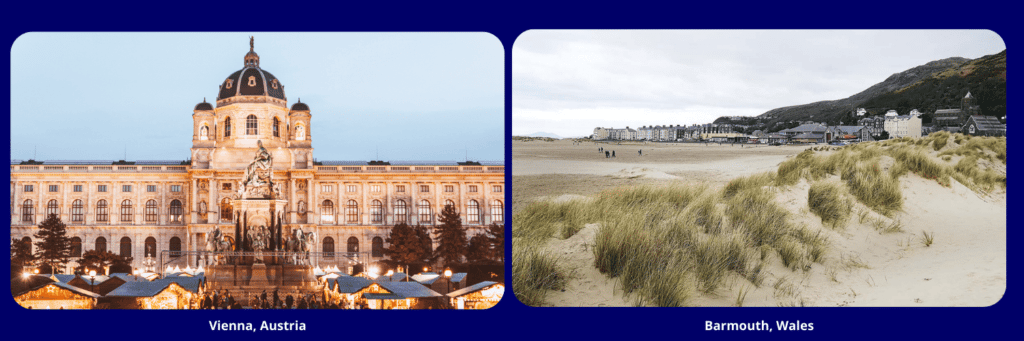 Christmas Towns Vienna and Barmouth