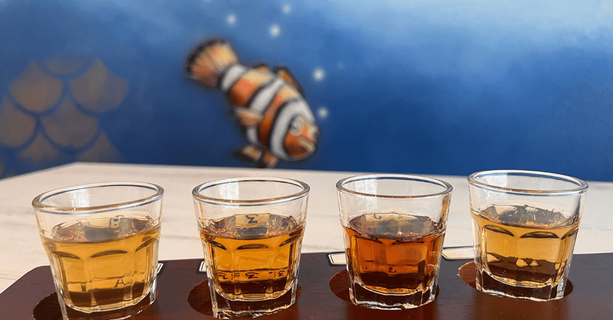 Oceanside Distillery whisky flight