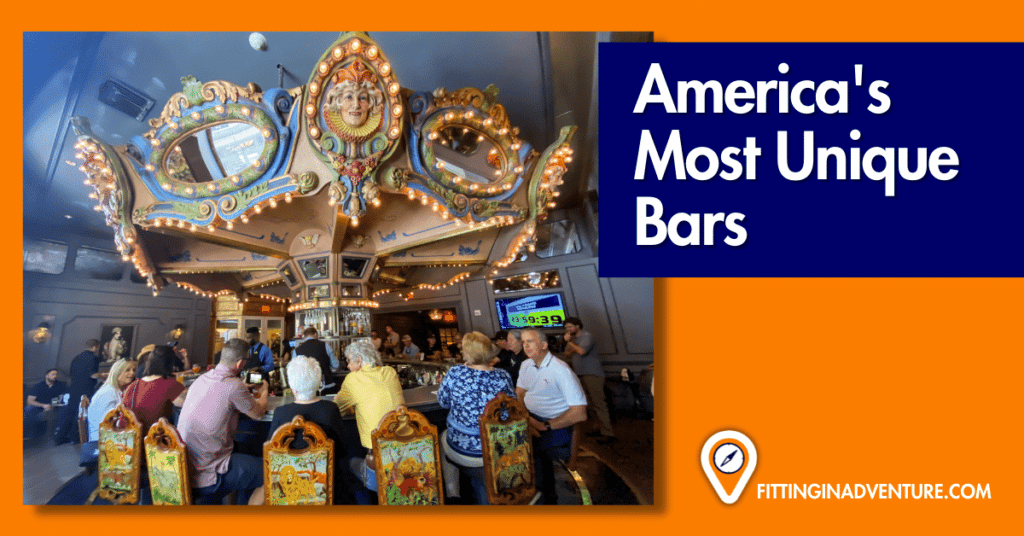 Carousel Bar in New Orleans - moving carousel with cocktails 
