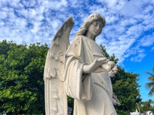 Key West Cemetery Angel at Gladys' grave
