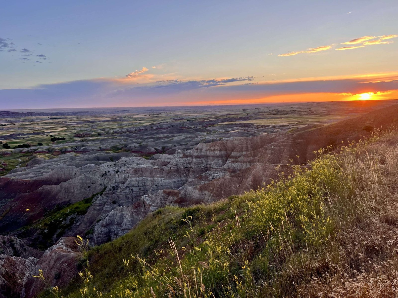 Badlands National Park at sunrise