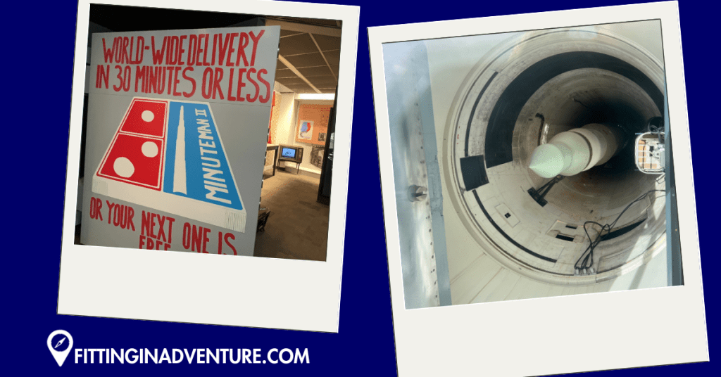 The Minuteman Missile at the Delta-09 site in South Dakota, featuring the underground vault door and missile, showcasing Cold War-era nuclear defense history.