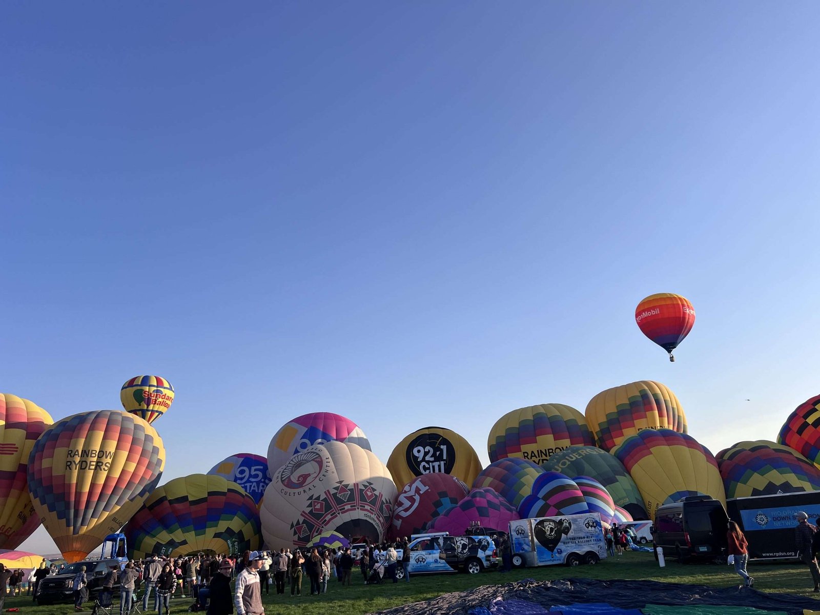 Albuquerque Balloon Fiesta hot air balloons from the field
