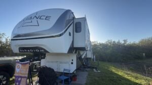 Alliance 5th Wheel RV in Florida sun