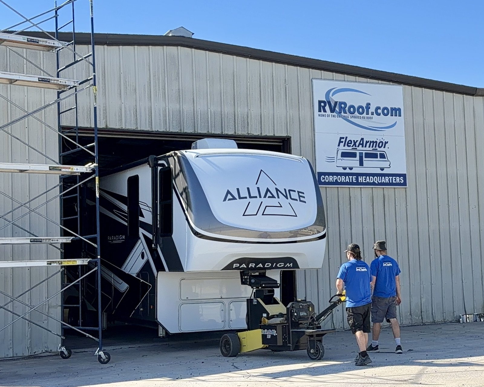 Flex Armor RV Roof installation day 1