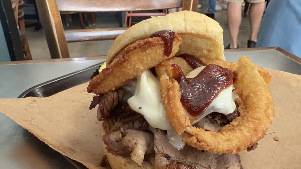 sandwich from joes bbq in kansas city