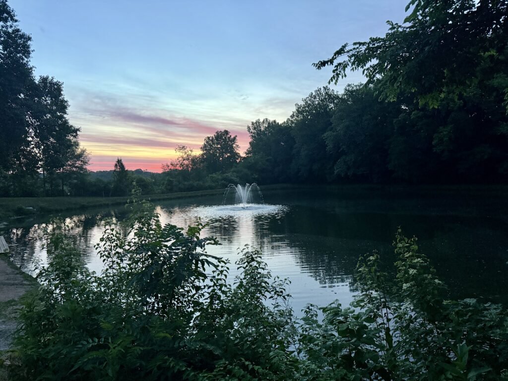 sunrise at Basswood RV Resort near Kansas City