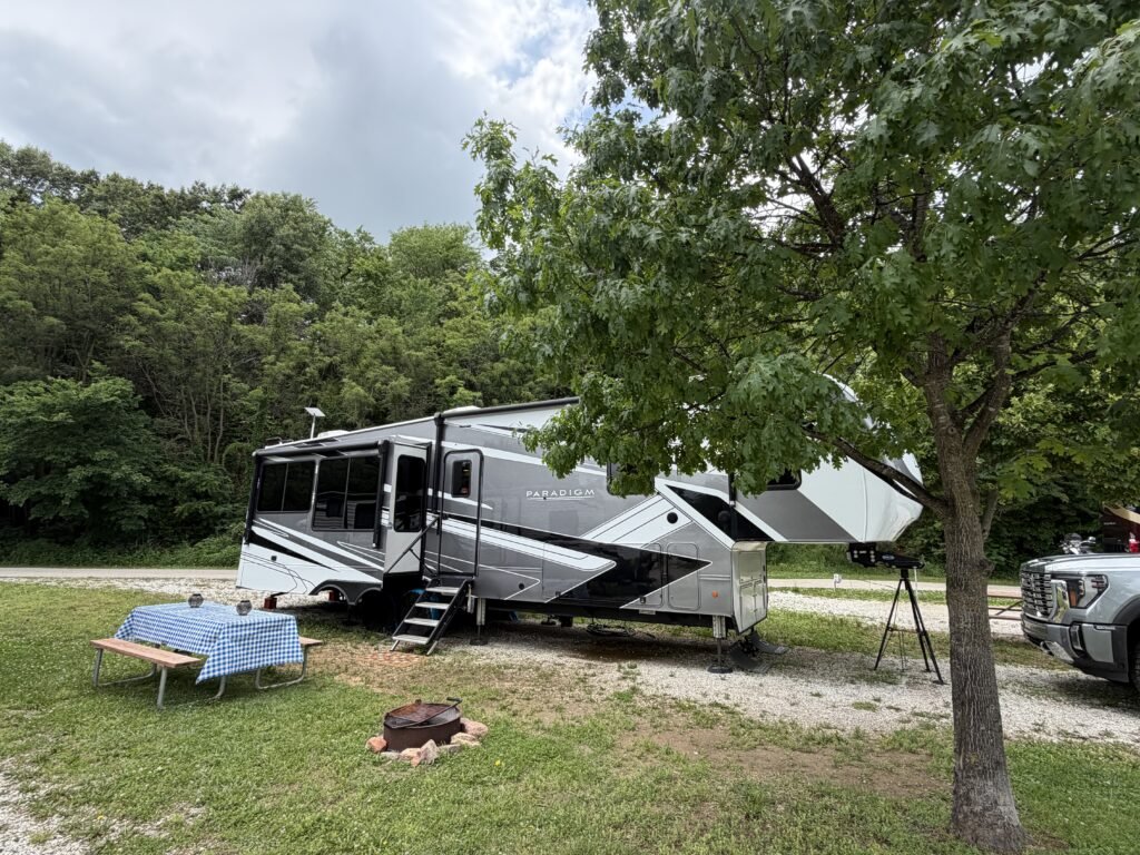 Alliance Paradigm 340RL 5th wheel at Basswood RV Resort in Platte City, MO near Kansas City